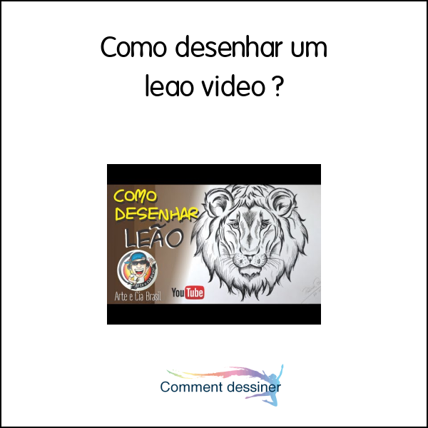 Como desenhar um leão vídeo